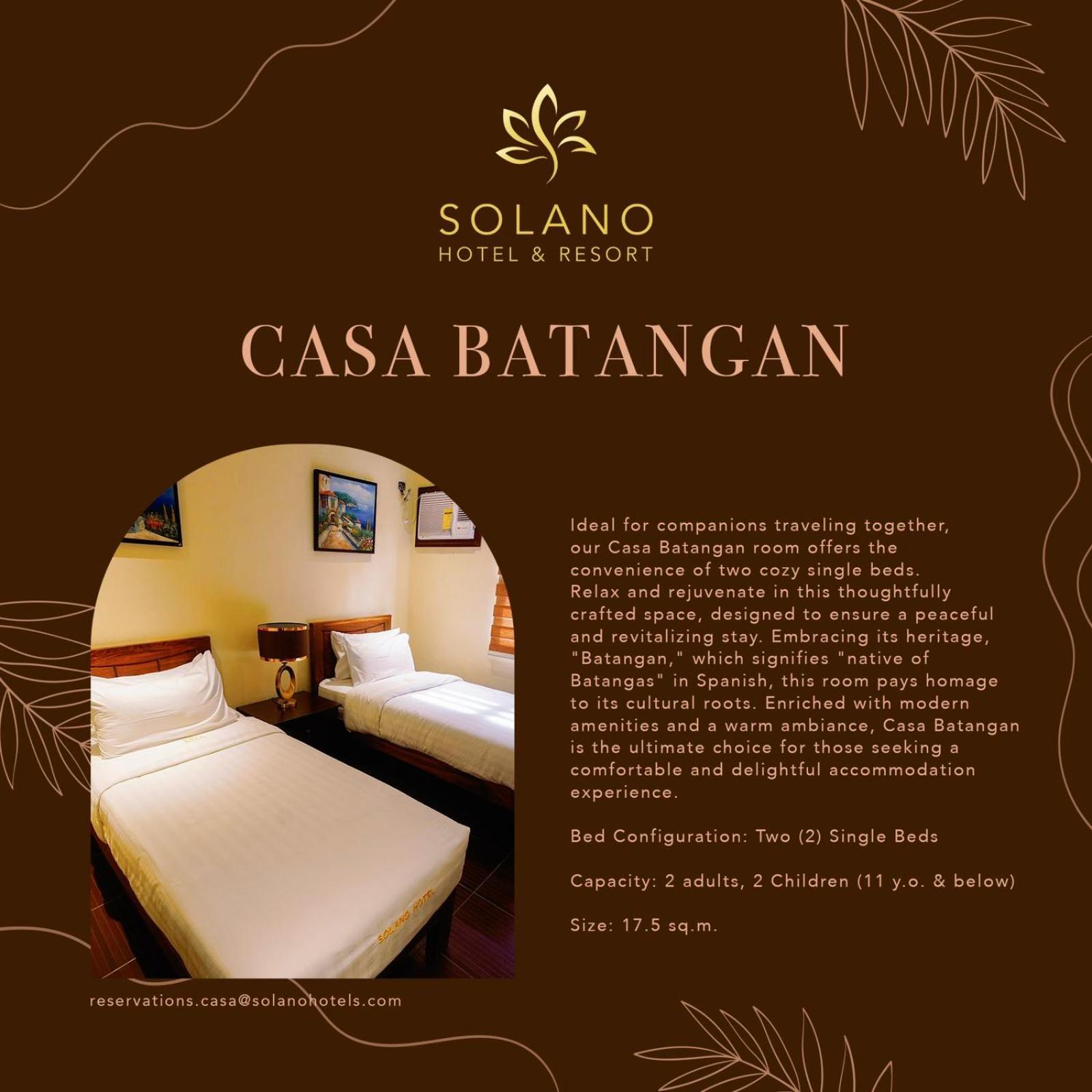 Solano Hotel & Resort At Casa Ysabel Lipa City Esterno foto